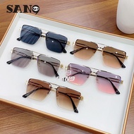 【Ready Stock】COD (San9)New Men's Metal Frame UV-proof Driving Sunglasses UV400