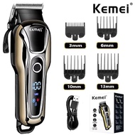 Kemei KM-1990 Hair Clipper Professional Hair Clipper Mens Hair Clipper Electric Trimmer LCD Display 