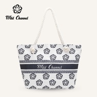 Wild Channel Ladies Canvas Bag - White NFM 911