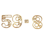 11cm Symbol Carveddaun for Office, Shophouse, Hotel, Boarding House, Brass - Dash