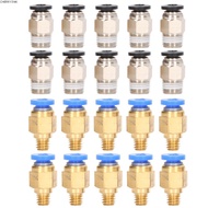 CHERRY3WK 20pcs  Printer Pneumatic Fitting, Push to Connect Accessory Set PC4-M6 Fitting, Straight C