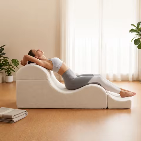 Multifunctional Convertible Lounge Chair, Reclining Sofa, Folding Bedside Bench, Suitable for yoga R
