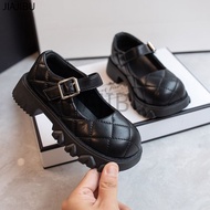 Cute Girls Small Leather Shoes Gothic Style Round Toe Kids Shoes Non-slip Anti-collision Baby Shoes 