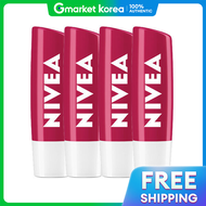 NIVEA(NIVEA (นีเวีย)) |ลิปแคร์เชอร์รี่ชายน์ 4.8 กรัม x4