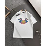 2026 VERSACE Baharu T-Shirt Bercetak Lelaki dan Wanita, T-Shirt Leher Bulat, T-Shirt untuk Perjalana