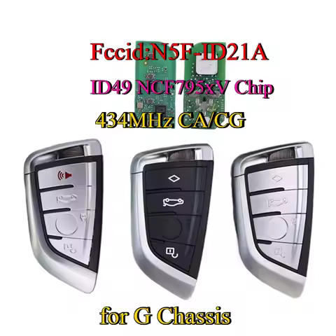 Fccid:N5F-ID21A 434MHz CA/CG ID49 NCF795xV Chip Car Remote Key Fob for BMW 3 5 6 7 G Series G01 G02 