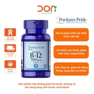 Puritan's Pride 500mcg Vitamin B12 Supplement