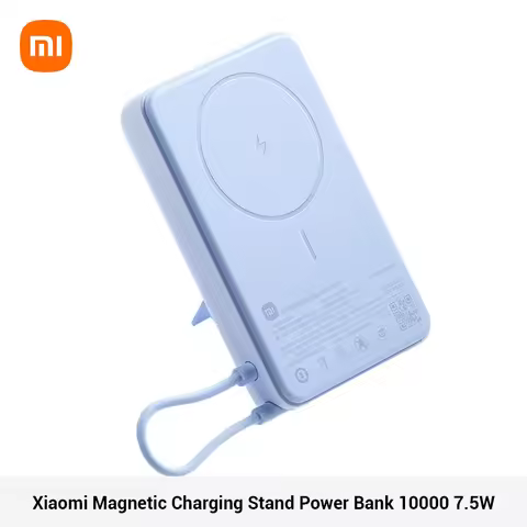 Xiaomi Magnetic Power Bank with Stand 10000 Built-in Cable 33W USB-C 7.5W Wireless Charging for iPho