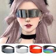 Future technology style Fashion One Piece Lens Glasses Men Rectangular Punk Sunglasses For Women Masquerade ball Cosplay Cool Street photography Eyeglasses Sunglass