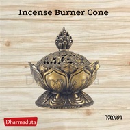 Incense Burner Cone Lotus Incense Burner Cone Diameter 7cm Brass