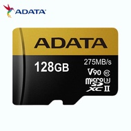 การ์ด Sd ไมโคร Adata 64Gb Micro Sd 128Gb V90 275-290Mb U3สำหรับ Tf Memory 8K การ์ด256Gb แฟลชการ์ดขึ้น Sd ไปยัง Microsd