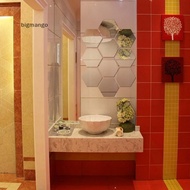 BMO 12Pcs 3D Mirror Hexagon Vinyl Removable Wall Sticker Decal Home Decor Art DIY BMO