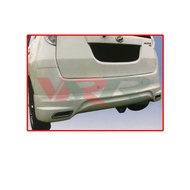 Perodua Alza (2009 - 2012) Sport Rear Back Bumper Skirt With Pipe &amp; Chrome Cover Lower PU Bodykit - Raw Material Rubber