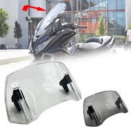 Fit For KYMCO AK550 AK550i Motorcycle Windshield Clamp-On Variable Universal Windscreen Spoiler Exte