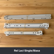 PUTIH Single/Regular White Drawer Rail 30CM/35CM/40CM