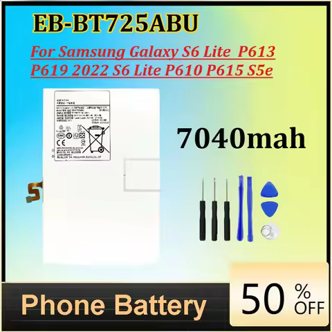 7040mah EB-BT725ABU Tablet Battery for Samsung Galaxy S6 Lite P613 P619 2022 S6 Lite P610 P615 S5e R