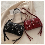 Punk Riveted Shoulder Bag - Elegant Versatile Axilla Design for 2025
