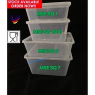 MSE SQ Square Container With Lid SQ1/SQ5/SQ7/SQ1500