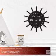 MATAHARI Scandinavian Sun Sun Sun Cutting Sticker Glass wall Sticker