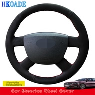 Customize DIY Suede Leather Car Steering Wheel Cover For Focus 2 2005-2011 Ford Kuga 2008-2011 Transit 2010 C-MAX 2007-2010