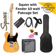 Squier Affinity Telecaster Electric Guitar, Butterscotch Blonde with Fender Frontman 10G Amplifier Package Set