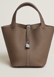 Hermes Picotin 22 P22 大象灰 銀扣 w phw Etoupe silver tc W