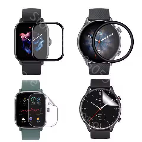 Protective Film Cover For Amazfit GTR3/GTR2/2 GTS3/GTS 2e/GTS2 Mini/Bip S/Lite/U GTR2e 3D Curved Ful
