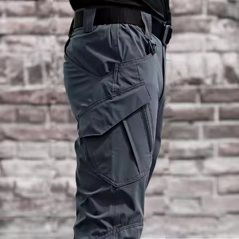 Tactical City Cargo Pants Men's Outdoor Waterproof Combat Military Trousers Work Joggers Hiking Camp