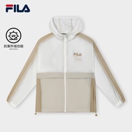 FILA CORE WHITE LINE Men Woven Jacket with Hood in White (UV Protection)