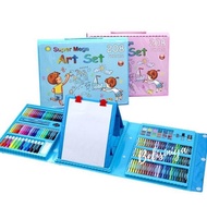 "New" ART SET 208 COLORED PENCIL Crayon Set 208Pcs - Coloring Crayon - PENCIL