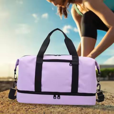 Airlines Gym Bag Adjustable Shoulder Strap Waterproof Mini Duffel Bag for Trips