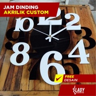 Custom Acrylic Wall Clock Unique Wall Clock Modern Wall Clock Cutting Wall Clock