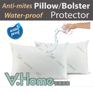 [V.Home] Water-proof Pillow Protector / Pillow Cover Case / Bolster Protector / Bolster Cover Case