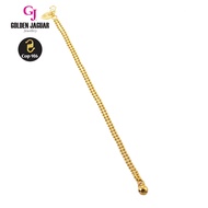 GJ Jewellery Emas Korea Emas Bangkok Fashion 2.5 Bebola Dua Layer Bracelet   24K Gold Plated