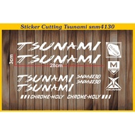 Fixie cutting sticker tsunami tsunami bicycle sticker SNM4130