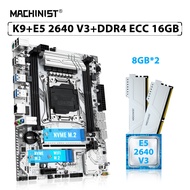 MACHINIST X99 K9 Motherboard Set LGA 2011-3 Kit Xeon E5 2640 V3 Processor CPU 2pcs*8GB=16 GB ECC DDR4 Memory RAM NVME M. 2 SATA 4Y