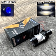 PAKET Biled Projector Lampu Utama H4 LASER CUT OFF FLAT 55W LED H4 Projector AC DC 12-80V Dengan Kip