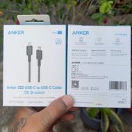 Anker A81F5-0.9m/A81F6-1.8m 60W C-C charging cable.