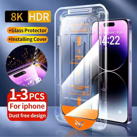 1-3PCS Dust Free Easy Install Glass For iPhone 16e Screen Protector Full Glue Tempered Glass For iPh