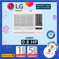 LG Window Type Deluxe Remote WRAC Silver Non-Inverter Aircon 0.8HP (LA080PC)