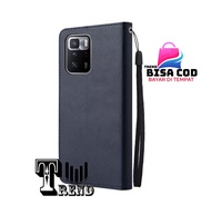 LEATHER CASE FLIP UNTUK XIAOMI POCO X3 GT -FLIP WALLET CASE KULIT XIAOMI POCO X3 GT - CASING DOMPET