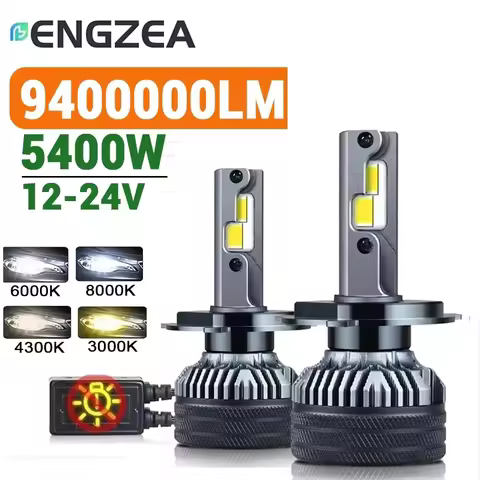 ENGZEA H7 H4 Led H11 CANBUS 9400000LM 5400W Light for Car H1 HB3 9005 6000K HB4 9006 6000K 4300K 12V