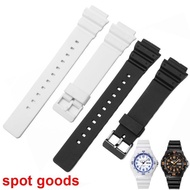 watch strap Resin rubber substitute Casio small white watch strap MRW-200H LRW-200H small black watch silicone strap 18