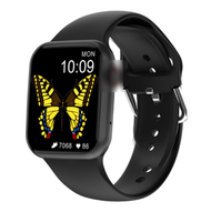 全城熱賣 - DT100+藍牙通話智慧手錶心率體溫血壓血氧健康監測運動手環（黑色）