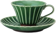 Ale-net Coffee Cup, 4.5 x 3.7 x 2.5 inches (11.5 x 9.5 x 6.3 cm), 165 cc, Green Chrysanthemum Coffee