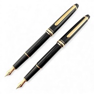 【5積分】成色極佳 ▲MONTBLANCMeisterstück 經典系列鋼筆套裝（14K 金 EF 和 F 尖），黑金配色，附原廠盒及筆套，德國製造，男士款