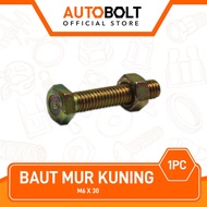 Yellow Bolt Nut M6X30 Seal Bolt Needs Bolt Nut M 6 X 30 M6 6X30