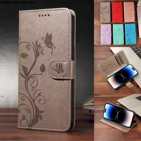 Fashion Butterfly Case For Samsung Galaxy J3 J5 A3 A5 2016 2017 A6 A7 A8 A9 J4 J6 Plus 2018 Card Slo