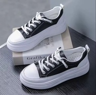 APE Collection - Sepatu Sneakers Polos Hitam Wanita Import Terlariss SERBA 40 RIBU
