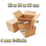 Cardboard box packing 12x10x10 cm Plain and 4mm Thick Packing C FLUDE